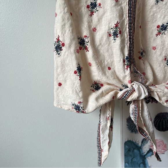 Max Studio Floral Top Medium - Picture 3 of 5